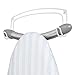 mDesign Ironing Board Holder - Wall Mounted Ironing Board Storage with Two Hooks - Also Suitable as Wardrobe or Towel Rail - White