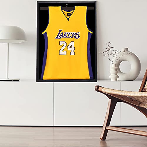 Black Jersey Frame Display Case Large Frames Shadow Box Lockable with