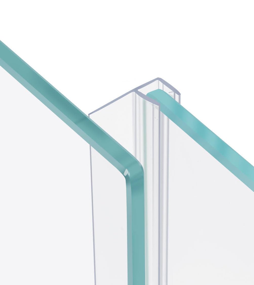 Photo 1 of 78" Sliding Shower Door Side Seal Strip Frameless Shower Door Side Sweep for 3/8" Framelss for Sliding Glass Door or Swing Door, with 3/5" Flip (2X39)