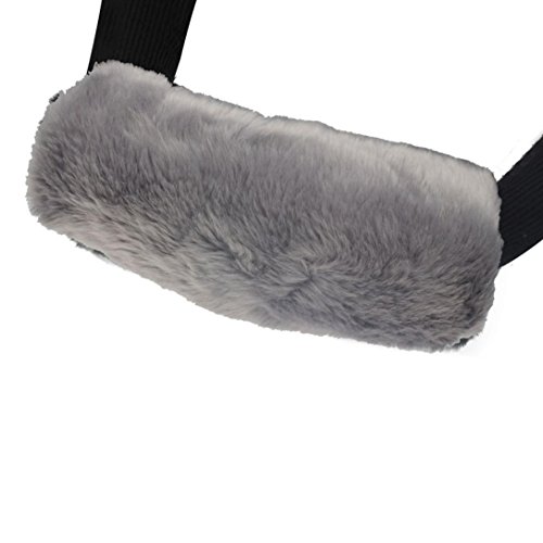 Mosunx Women New Fashion Super Soft Fake Fur Muff Hand Warmer Gloves (Grey)