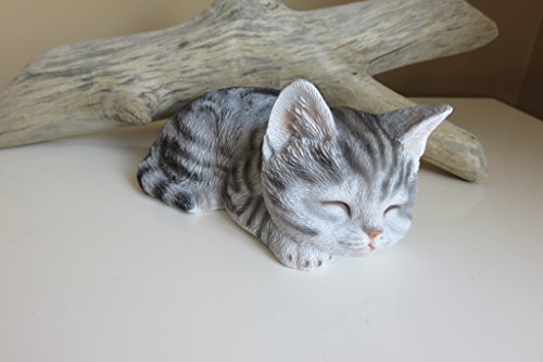 Amazon Com Chosentreasures4you Grey Tabby Cat Kitten Figurine