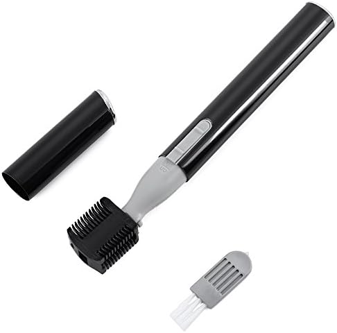 Tmalltide Electric Eyebrow Trimmer Portable Mini Epilator For Women Men Body Hair Razor Kit Eyebrow Shaver Makeup Tool (Black)