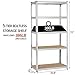 Topeakmart 5-Tier Shelving Storage Unit Commercial Industrial Garage Metal Storage Shelves Rack Display Stand 35.4in W x 71in H x 15.7in L, Pack of 4