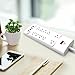 Witeem Surge Protector Power Strip with 10 Outlets & 4 USB Ports and 6ft Extension Cord Charging Station, White