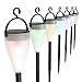 Aglaia Color Changing Solar Lights Outdoor, Pack of 6, with 7 Colors and 3 Lighting Modes for Yard, Path, Lawn and Landscape