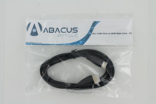 Abacus24-7 Mini-HDMI to HDMI Cable, 6 feet- NOT Compatible with HTC EVO 4G / Droid X
