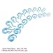 BodyJ4You 54PC Gauges Kit Ear Stretching 14G-00G Blue Acrylic Spiral Tapers Plugs Piercing Set