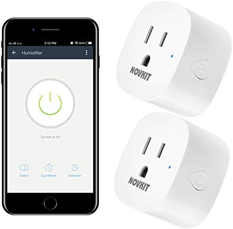 WiFi Smart Plug Light Timer Programmable Indoor Remote Control Outlet Switch, Compatible with Amazon Alexa Echo and Google Assistant, 1 Pack