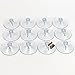 COTU 12 Pack 2 1/2 inch Strong Suction Cup Hooks (R) - Made in USA (Holds up to 8 lbs per Suction Cup)