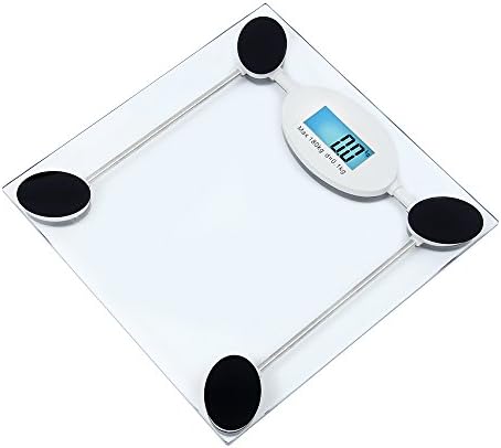QSKS Balance High Accuracy Digital Body Fat Scale, Accurate Health Metrics, Body Fat and Weight Measurements, Glass Top, with Large Backlit Display