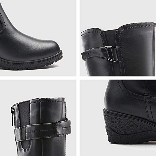Comfy-Moda-Womens-Waterproof-Winter-Boots-Leather-Fur-Lined-Side-Zipper-Jade