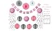 Baby Shower Decorations for Girl ALL INCLUSIVE SET | It's Girl Banner |4 FREE BABY SHOWER GAMES | Flush Pink and Glittery Silver | 25 Pieces |Honeycomb Balls, Fans, Banner, Lanterns, Games