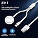 Updated 2019 Version Watch Charger Magnetic Cable for iWatch 5/4/3/2/1, 2in1 Wireless Charging Cable Competible with Apple Watch Series 5/4/3/2/1 and iPhone XR/XS/XS Max/X/8/8Plus/7/7Plus/6/6Plus