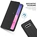SHIELDON Galaxy S10 Case, Genuine Leather Galaxy S10 Wallet Flip Case Folio Cover Stand with Credit Card Slots Magnetic Closure TPU Shockproof Compatible with Galaxy S10 (6.1 inch) - Black