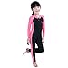 BIKMAN Long Sleeve Sunsuit Girls Sun Protection One Piece Swimsuit (L(Height:47