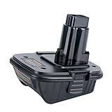 Biswaye 20V Battery Adapter DCA1820 for Dewalt 18V Tools, Convert Dewalt 20V Lithium Battery DCB205 for Dewalt 18V NiCad & NiMh Battery Tools DC9096 DW9096 DC9098 DC9099 DW9099