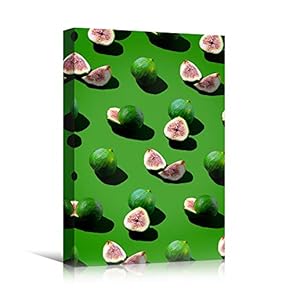 signwin Canvas Wall Art Green Fig Pattern Chic...
