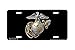 Airstrike USMC License Plate Marines License Plate-Marine Corps Emblem on Black Made in USA Metal License Plate-669
