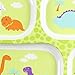 Bumkins Divided Plate, Melamine Tray Plate, Toddler, Kids, BPA Free, Stackable, Dishwasher Safe – Dinosaur