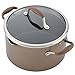 Anolon Advanced Hard Anodized Nonstick Stock Pot/Stockpot with Straining and Lid, 6 Quart, Bronze Brown