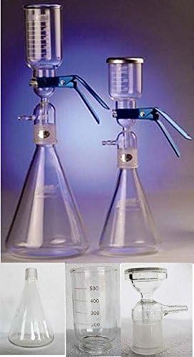 1000ml Lab Glassware Vacuum Filtration Membrane Buchner Flask Apparatus