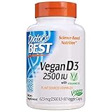 Doctor's Best Best Vegan D3 Vegetarian Capsules, 60 Count