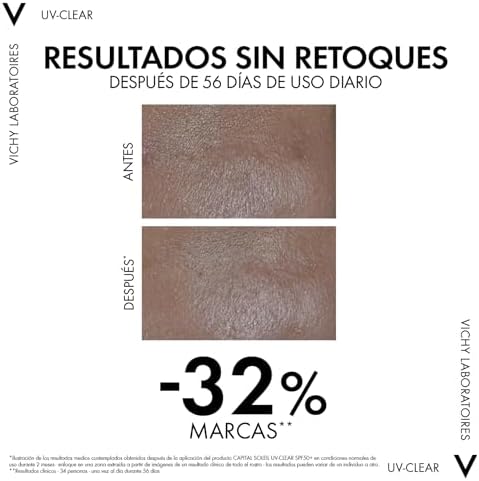 , Capital Soleil UV-Clear, Protección solar anti-imperfecciones, 40 ml