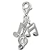 SilberDream Charm music sheet and clef 925 Sterling Silver Pendant Lobster Clasp FC3127
