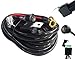 AutoSonic LED Wiring Harness Heavy Duty Gauge Wire kit for LED Light Bar Work Light, 12V 40A Relay, Fuse and On-Off Switch Button Included