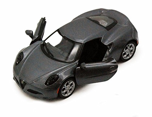 Kinsmart 2013 Alfa Romeo 4C, Silver 5366D - 1/32 scale Diecast Model Toy Car, but NO BOX