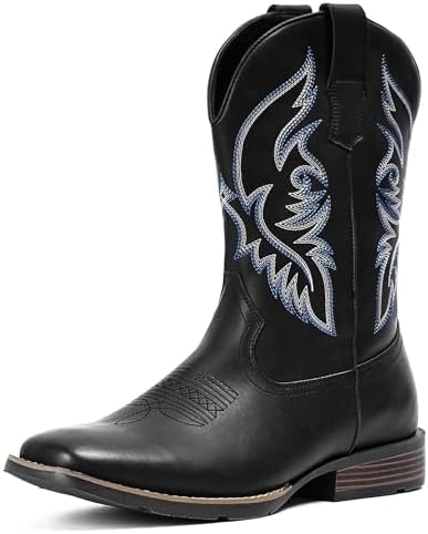 IUV Men’s Western Chelsea Cowboy Boots – Black – Size 10.5 – EUC Amazon.com | IUV Cowboy Boots For Men Western Boot Durable  main image 3