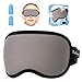 Sleep Mask, VOLUEX Ultra Soft Skin-Friendly Pure Natural Silk Fabric and Cotton Filled Sleeping Eye Mask with Adjustable Strap and Ear Plug for Men,Women and Kids