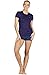 icyzone Women's Ultimate Short-Sleeve Workout Running Yoga Fitness Sports tshirts (L, Royal Blue/Purple/Charcoal)