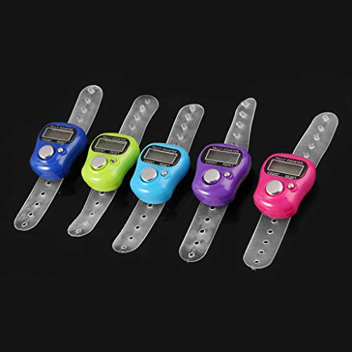 Ningyi683 Mini Stitch Marker And Row Finger Counter LCD Electronic Digital Tally Counter For Sewing Knitting Weave Tool Finger Counter Random Color