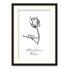 NWT Black Paper Framed Canvas Wall Art for...