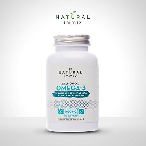 Natural immix - Salmon Oil Omega-3, Cardiovascular Health, Cognitive Health and Brain Function, 60 Softgels
