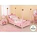 For Girls Princess Toddler Pink Bed. A Cute & Charming Addition to Children's Bedroom Furniture. Bestseller! Includes Decorative Rails for Kids Safety, Headboard & Footboard with Gold Crown Touch. Just Add Bedding & Pillow for a Good Night's Sleep.