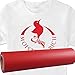 Heat Transfer Vinyl HTV for T-Shirts 12 Inches by 5 Feet Roll (Red)