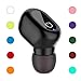 Single Waterproof Bluetooth Earbud - Smallest Wireless Earbud Earpiece Headset Headphone Earphone Car Headset with HD Microphone for iPhone Android and More(One Pcs)-Black