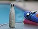 MIRA Vacuum Insulated Travel Water Bottle | Leak-proof Double Walled Stainless Steel Cola Shape Portable Water Bottle | No Sweating, Keeps Your Drink Hot & Cold | 17 Oz (500 ml) (Gray Orange Granite)