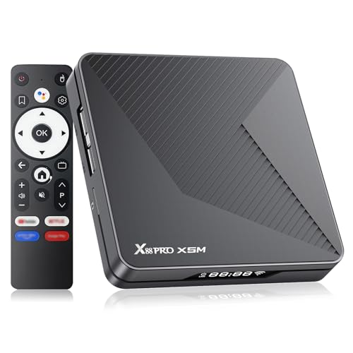 Android 14.0 TV Box 2025, Android Box 4GB RAM 32GB Storage, 4K Tv Box with S905X5M 2.0GHz Quad-core CPU WiFi 6 2.4G/5.8G Dual-WiFi 1000M Ethernet BT 5.0 USB 2.0 3D HDR10+ Smart Box for TV