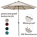 Abba Patio 9ft Patio Umbrella Outdoor Market Table Umbrella with Push Button Tilt and Crank for Garden, Lawn, Deck, Backyard & Pool, 8 Sturdy Ribs, Beige