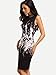 Floerns Women's Floral Print Sleeveless Split Cocktail Party Bodycon Dress Black M