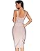 Midi Bodycon Bandage Dresses for Women Semi-Formal Cocktail Dresses Wedding Guest Dress