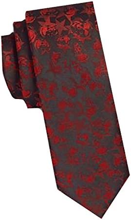 1670 Slim Star Skull Tie - Red / Black