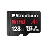Strontium Nitro 128GB Micro SDXC Memory Card 100MB/s A1 UHS-I U3 Class 10 w/ Adapter High Speed For Smartphones Tablets Drones Action Cams (SRN128GTFU3A1A)