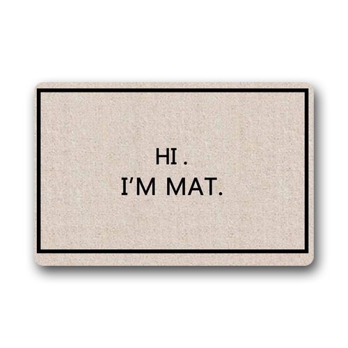 Hi I'm Mat Indoor/Outdoor Doormat Decorative Mat Doormat 23.6