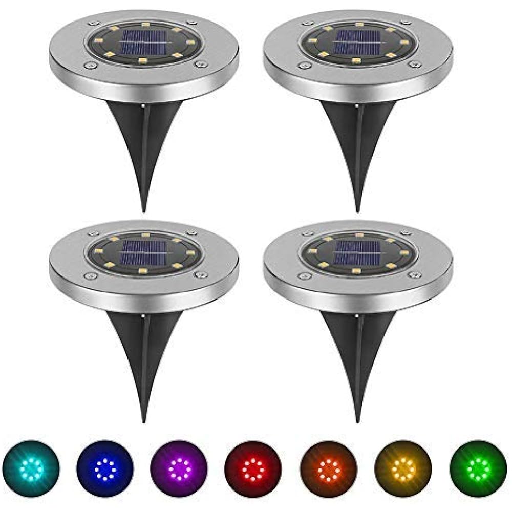 Solar LED Garden Lights Outdoor In-ground Landscape Lighting 7 Color