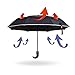 Asamoom Reflective Stripe 60 MPH Windproof Umbrella, Double Canopy Auto Open Close Waterproof 300T Fabric Compact Travel Automatic Folding Umbrellas