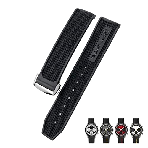 XIRIXX 19mm 20mm 21mm 22mm Rubber Soft Watch Bands For Omega Speedmaster AT150 Seamaster 300 Seamaster Bracelet Strap